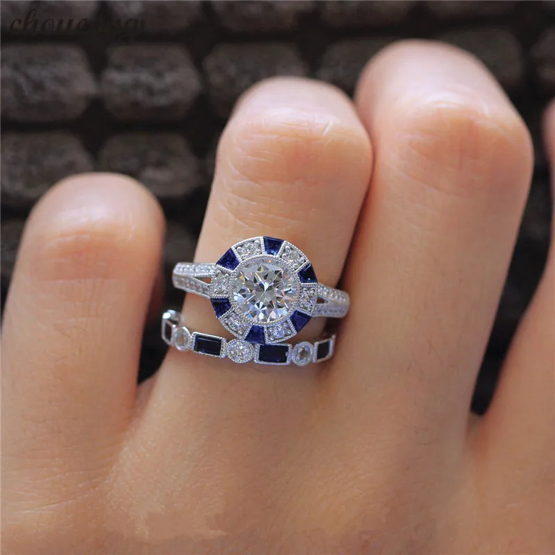 choucong Handmade Promise ring set Blue AAAAA Zircon Cz 925 Sterling silver Anniversary Wedding Band Rings for women men Jewelry
choucong Handmade Promise ring set Blue AAAAA Zircon Cz 925 Sterling silver Anniversary Wedding Band Rings for women men Jewelry