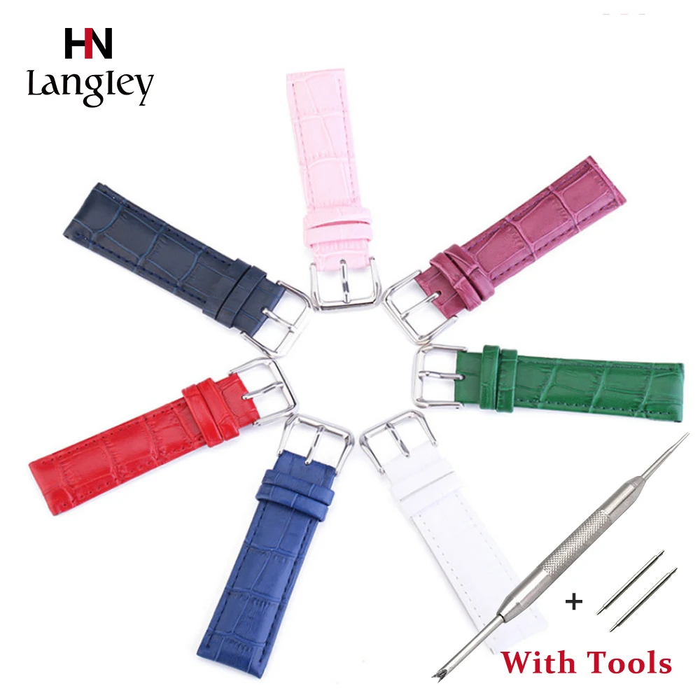LANGLEY 2019 New Genuine Leather Watch Band 12mm,14mm,16mm,18mm,20mm,22mm,24mm Straps Steel Buckle Wrist Watchband Accessories
LANGLEY 2019 New Genuine Leather Watch Band 12mm,14mm,16mm,18mm,20mm,22mm,24mm Straps Steel Buckle Wrist Watchband Accessories