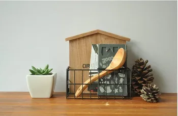 1PC Zakka wood desktop storage shelf wall hanging retro iron rack wooden storage box 18x9x19.2cm J0540
1PC Zakka wood desktop storage shelf wall hanging retro iron rack wooden storage box 18x9x19.2cm J0540