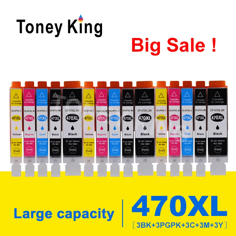 3 Set PGI-470 CLI-471 PGI470 CLI471 470 471 Full Ink Cartridge Compatible for Canon PIXMA MG5740 MG6840 TS5040 TS6040 Printer
3 Set PGI-470 CLI-471 PGI470 CLI471 470 471 Full Ink Cartridge Compatible for Canon PIXMA MG5740 MG6840 TS5040 TS6040 Printer