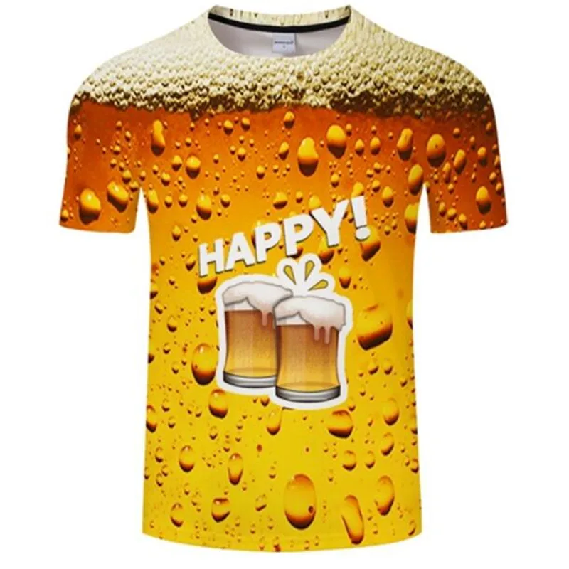 men's clothing brand O-neck letter HAPPY beer shirt short-sleeved 3d t shirt digital printing T-shirt Homme large size 6XL
men's clothing brand O-neck letter HAPPY beer shirt short-sleeved 3d t shirt digital printing T-shirt Homme large size 6XL