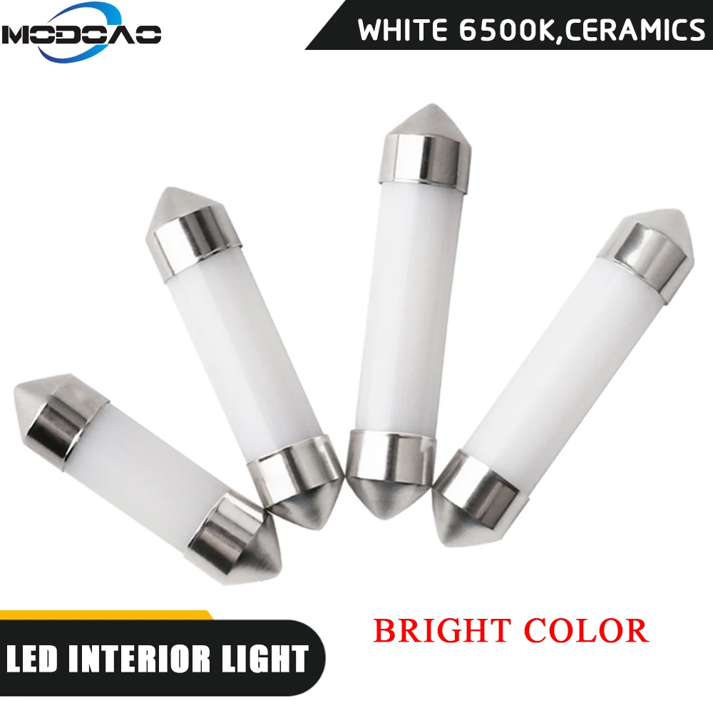 CAR Double-pointed-COB ceramic C5W Reading Lights Roof lights 31MM 36MM 39MM 41MM 6500K White Car Interior Light
CAR Double-pointed-COB ceramic C5W Reading Lights Roof lights 31MM 36MM 39MM 41MM 6500K White Car Interior Light