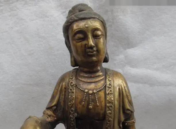 S6982 Chinese folk temple Old copper bronze Comfortable GuanYin Kwan-yin Buddha statue D0318
S6982 Chinese folk temple Old copper bronze Comfortable GuanYin Kwan-yin Buddha statue D0318