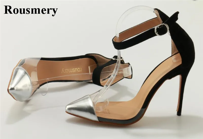 Women Classical Design Silver Pointed Toe Transparent Pumps Ankle Buckle Design 12cm High Heels Formal Dress Shoes
Women Classical Design Silver Pointed Toe Transparent Pumps Ankle Buckle Design 12cm High Heels Formal Dress Shoes