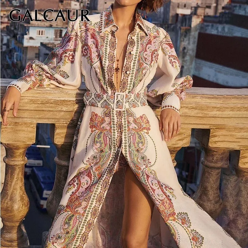 GALCAUR Vintage Print Women Dress Lapel Lantern Sleeve High Waist Button Slim Midi Dresses Female Fashion 2019 Summer New
GALCAUR Vintage Print Women Dress Lapel Lantern Sleeve High Waist Button Slim Midi Dresses Female Fashion 2019 Summer New