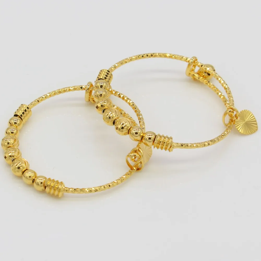 2 Piece Yellow Gold Filled Baby Kids Bell Bangle & Bracelet Children Jewelry Gift (Diameter:45mm)
2 Piece Yellow Gold Filled Baby Kids Bell Bangle & Bracelet Children Jewelry Gift (Diameter:45mm)