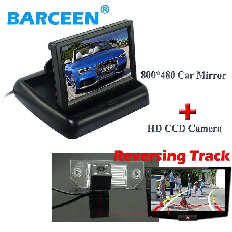 

Fit for Ford-focus sedan rainproof car parking camera plastic shell Dynamic track line+4.3" 800*480 car monitor