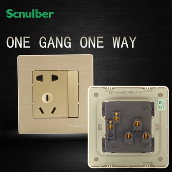 luxury metal panel 5 poles 10A 2 pin and 3 pin socket with wall switch 1 gang 1 way
luxury metal panel 5 poles 10A 2 pin and 3 pin socket with wall switch 1 gang 1 way