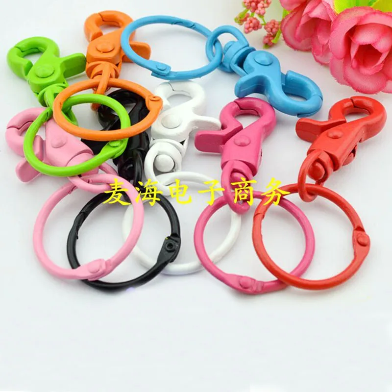 43MM+30MM DIY accessories color paint metal swivel clasp for Keychain, trigger clip spring snap hook for purse key chain ring
43MM+30MM DIY accessories color paint metal swivel clasp for Keychain, trigger clip spring snap hook for purse key chain ring
