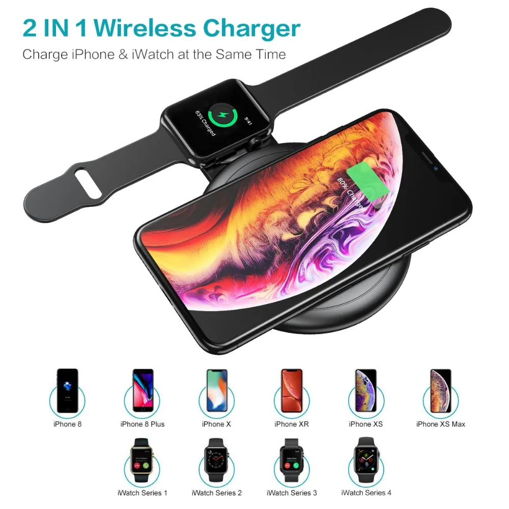 FLOVEME 2 in 1 Wireless Charger for iPhone X XR XS Max 8 Fashion Charging for Apple Watch Visible Wireless Charging for Samsung
FLOVEME 2 in 1 Wireless Charger for iPhone X XR XS Max 8 Fashion Charging for Apple Watch Visible Wireless Charging for Samsung