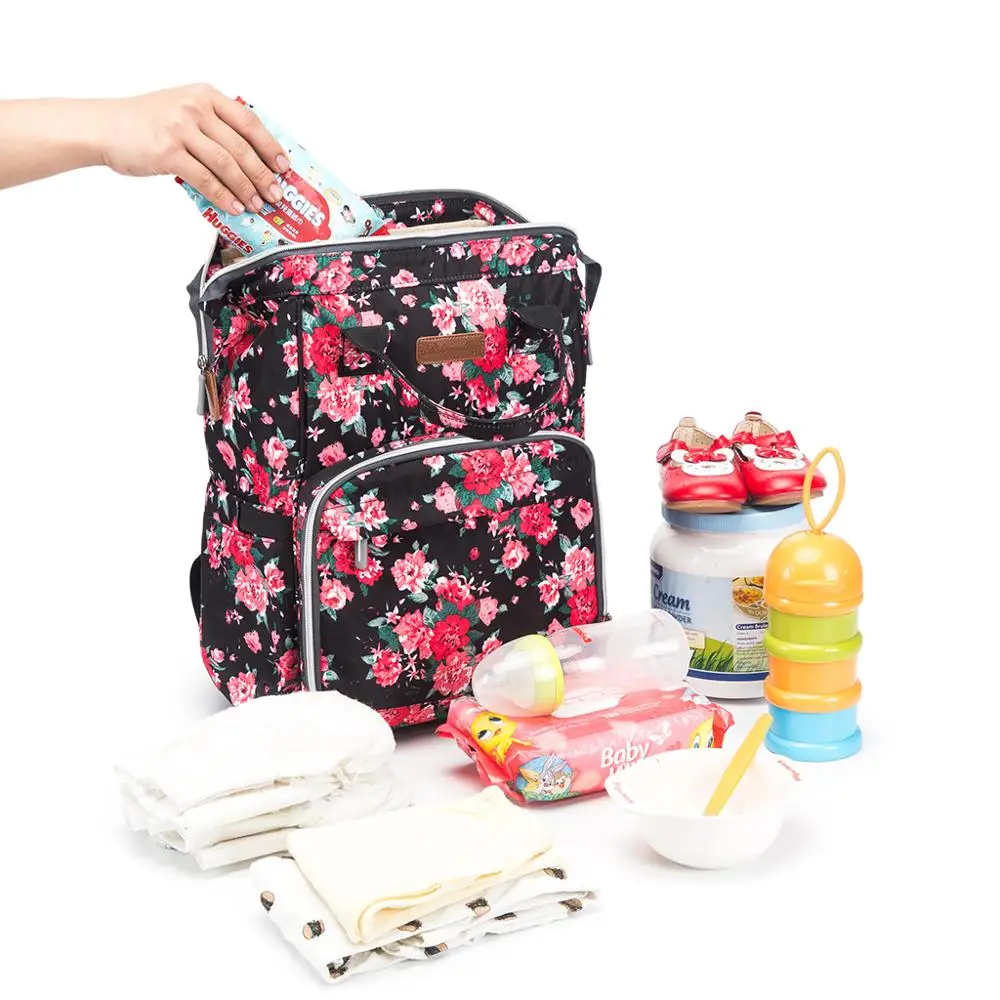 Floral Diaper Backpack for Mom Large Capacity Maternity Baby Bag Multi Function Organizer with Stroller Straps
Floral Diaper Backpack for Mom Large Capacity Maternity Baby Bag Multi Function Organizer with Stroller Straps