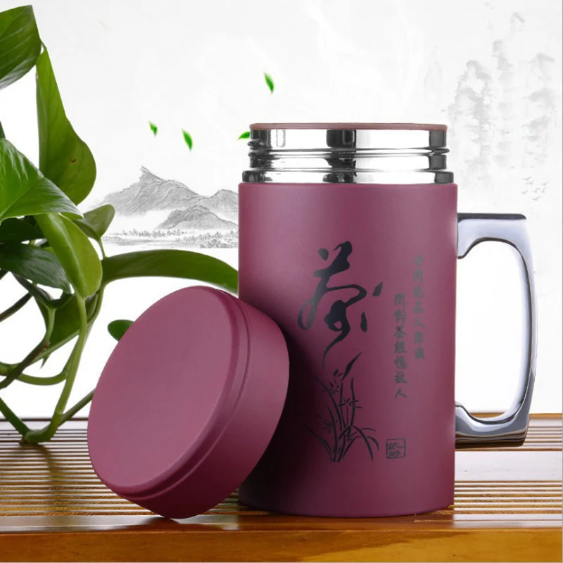 Hot Purple sand Thermos Mug Vacuum Flask Cup Tea Coffee Mug Insulated Thermos Mug With Handlel Office 500ml
Hot Purple sand Thermos Mug Vacuum Flask Cup Tea Coffee Mug Insulated Thermos Mug With Handlel Office 500ml
