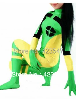 Green & yellow and black spandex X-men Rogue Superhero Costume Halloween Costumes
Green & yellow and black spandex X-men Rogue Superhero Costume Halloween Costumes