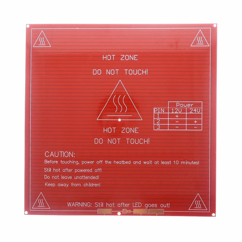 

DuoWeiSi 3D Printer Parts PCB heatbed Mk2b 12V / 24V dual power supply 214x214mm heat bed Mk2B heater