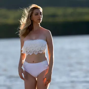 Lace Bandeau Bikinis Women Push Up Swimwear High Waist Swimsuit Bathing Suit Summer Beach Wear Swimming Suit Maillot De Bain
Lace Bandeau Bikinis Women Push Up Swimwear High Waist Swimsuit Bathing Suit Summer Beach Wear Swimming Suit Maillot De Bain