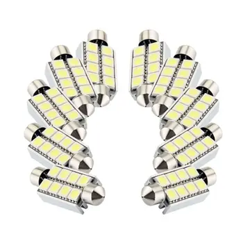 TOYL 10 * White 8 SMD LED Festoon Interior Dome Bulb Light 43mm
TOYL 10 * White 8 SMD LED Festoon Interior Dome Bulb Light 43mm