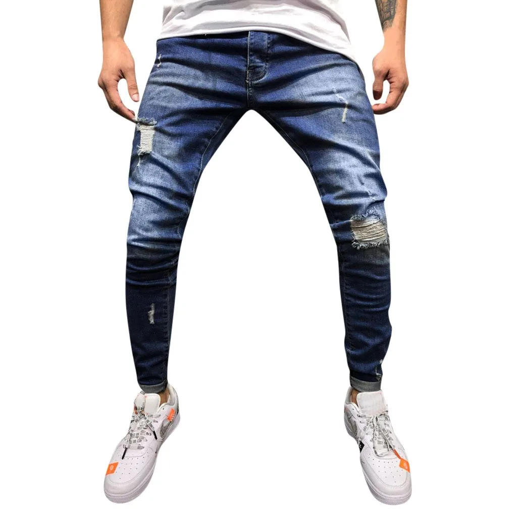 Clothing Men's Denim Trousers Stylish skinny Slim jeans Hip Hop Straight Frayed New Fashion boys men male Pencil pants
Clothing Men's Denim Trousers Stylish skinny Slim jeans Hip Hop Straight Frayed New Fashion boys men male Pencil pants
