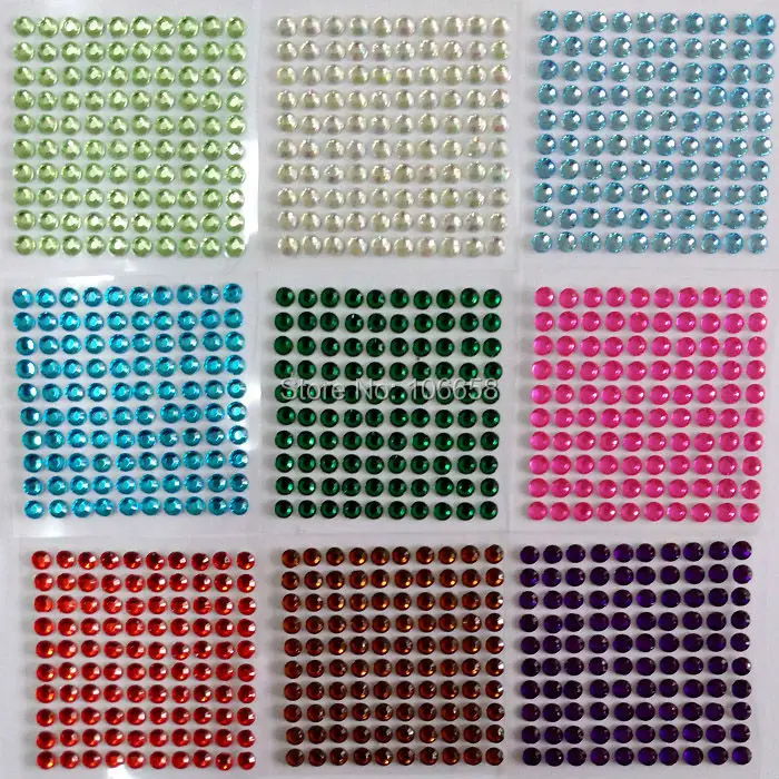6mm 100pcs/sheet 10 Sheets/lot Self Adhesive Diamante Stick On Rhinestone Gems DIY Rhinestone Sticker
6mm 100pcs/sheet 10 Sheets/lot Self Adhesive Diamante Stick On Rhinestone Gems DIY Rhinestone Sticker