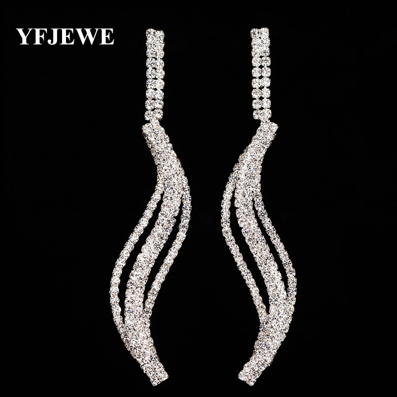 YFJEWE New Style Crystal Long Drop Earrings for Women Bridal Wedding Party Gift Accessories Jewelry Girl's Christmas Gift E395
YFJEWE New Style Crystal Long Drop Earrings for Women Bridal Wedding Party Gift Accessories Jewelry Girl's Christmas Gift E395