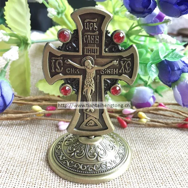 mini antique bronze zinc alloy car standing crucifix orthodox cross pendant with red rhinestone
mini antique bronze zinc alloy car standing crucifix orthodox cross pendant with red rhinestone