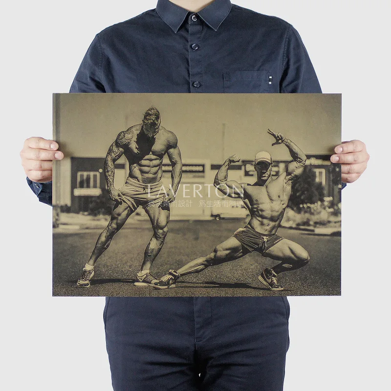Bodybuilding men and women L/muscle shape/ kraft paper / Wall stickers / bar poster/ Retro Poster/decorative painting 51x35.5cm
Bodybuilding men and women L/muscle shape/ kraft paper / Wall stickers / bar poster/ Retro Poster/decorative painting 51x35.5cm