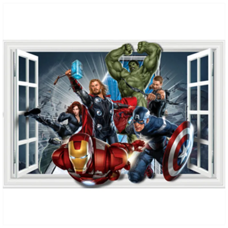 The Avengers movie poster super heroes 3d fake window wall art vinyl stickers for kids rooms decoration marvel wallpaper 90*60cm
The Avengers movie poster super heroes 3d fake window wall art vinyl stickers for kids rooms decoration marvel wallpaper 90*60cm