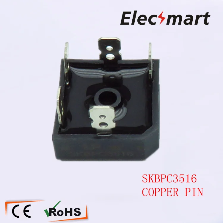 Copper Pin SKBPC3516 MT3516 35A 1600V Three Phases Bridge Rectifier Diode 2PCS/LOT
Copper Pin SKBPC3516 MT3516 35A 1600V Three Phases Bridge Rectifier Diode 2PCS/LOT