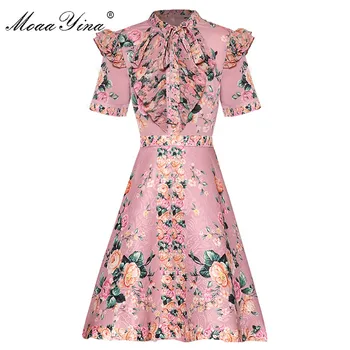MoaaYina Fashion Designer Runway dress Spring Summer Women Dress Ruffles Short sleeve Floral-Print Elegant Ball Gown Dresses
MoaaYina Fashion Designer Runway dress Spring Summer Women Dress Ruffles Short sleeve Floral-Print Elegant Ball Gown Dresses