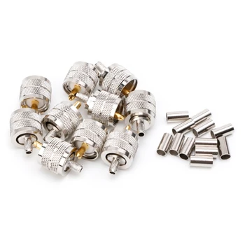 10PCS UHF Male PL259 Plug Crimp RG58/142 LMR195 RG400 Screwed Coupling Connector LS'D Tool
10PCS UHF Male PL259 Plug Crimp RG58/142 LMR195 RG400 Screwed Coupling Connector LS'D Tool