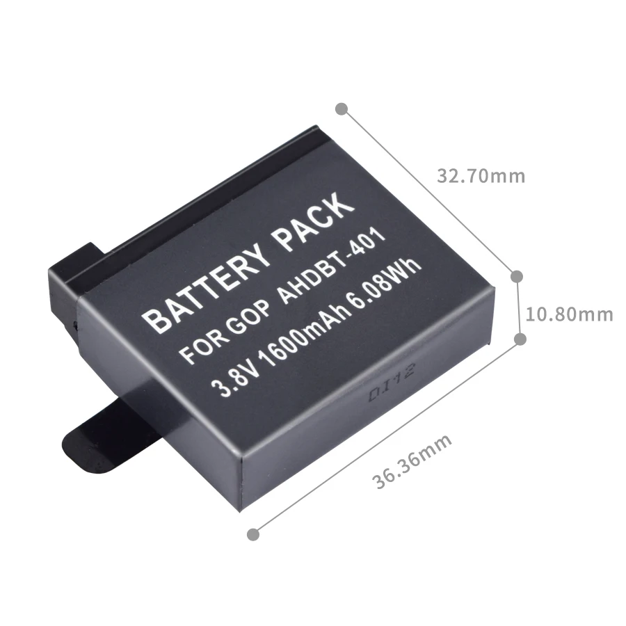 Palo-2Pcs-Go-Pro-4-battery-3-8V-GoPro-Hero-4-Batteries-AHDBT-401-Go-Pro