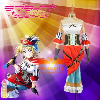 Love Live! Ayase Eli Pirate Awakening Cosplay Costume Adult Women Outfit Mermaid Skirt Feather Hat Clothing Halloween Christmas
Love Live! Ayase Eli Pirate Awakening Cosplay Costume Adult Women Outfit Mermaid Skirt Feather Hat Clothing Halloween Christmas