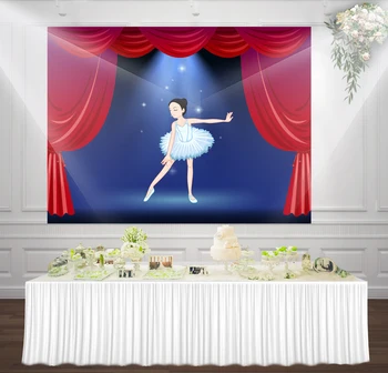HUAYI Red curtain blue stage ballet girl photography backdrop background for baby shower girls decorations xt-7452
HUAYI Red curtain blue stage ballet girl photography backdrop background for baby shower girls decorations xt-7452