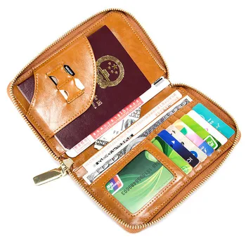 Solid Real Genuine Leather Passport Cover ID Credit Card Holder Travel Wallet Women Men Purse Zipper Around Pocket Bag Brown
Solid Real Genuine Leather Passport Cover ID Credit Card Holder Travel Wallet Women Men Purse Zipper Around Pocket Bag Brown