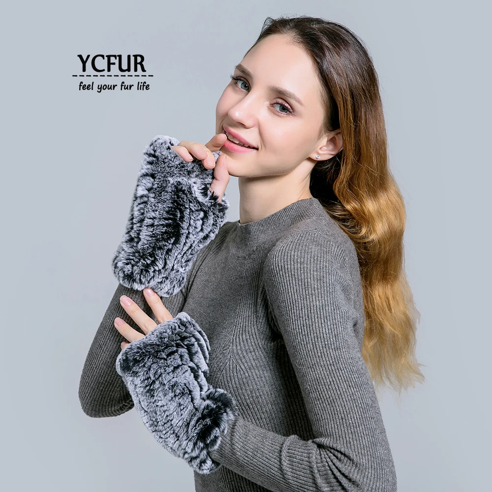 YCFUR Women's Winter Gloves Mittens Knit Real Rex Rabbit Fur Mittens Gloves Women Elastic Soft Warm Fingerless Gloves For Women
YCFUR Women's Winter Gloves Mittens Knit Real Rex Rabbit Fur Mittens Gloves Women Elastic Soft Warm Fingerless Gloves For Women