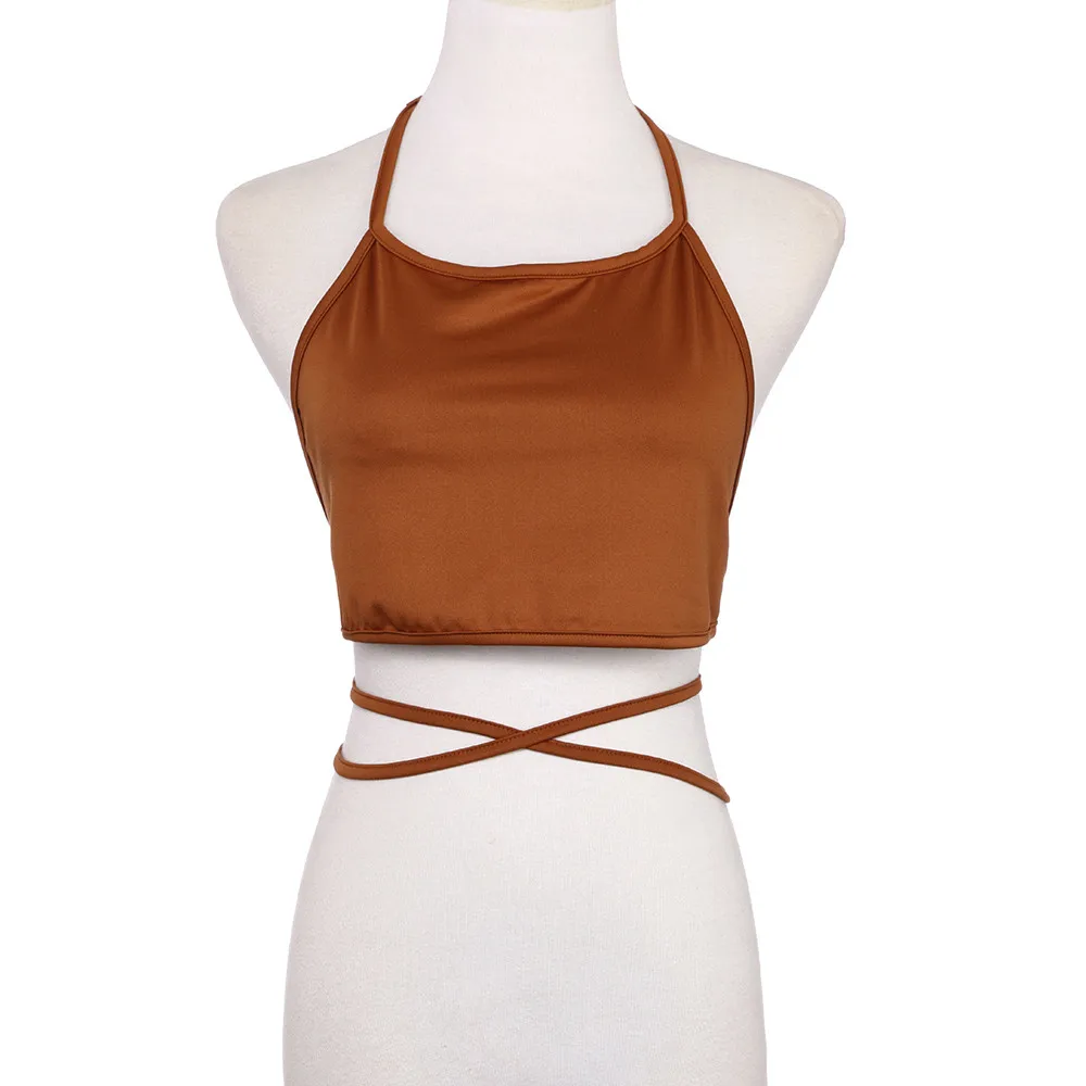 Women Bandage Hollow Cropped Tops Sleeveless Backless Vest Halter Tank Tops Haut Femme Bustier Boho Debardeur Femme Summer Top
Women Bandage Hollow Cropped Tops Sleeveless Backless Vest Halter Tank Tops Haut Femme Bustier Boho Debardeur Femme Summer Top