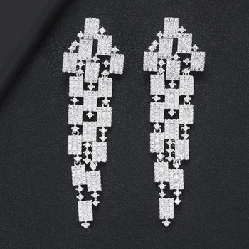 GODKI 73mm Luxury 3 Tone Geometry Long Dangle Earrings For Women Wedding Fu Cubic Zircon Crystal CZ Dubai Indian Bridal Earrings
GODKI 73mm Luxury 3 Tone Geometry Long Dangle Earrings For Women Wedding Fu Cubic Zircon Crystal CZ Dubai Indian Bridal Earrings