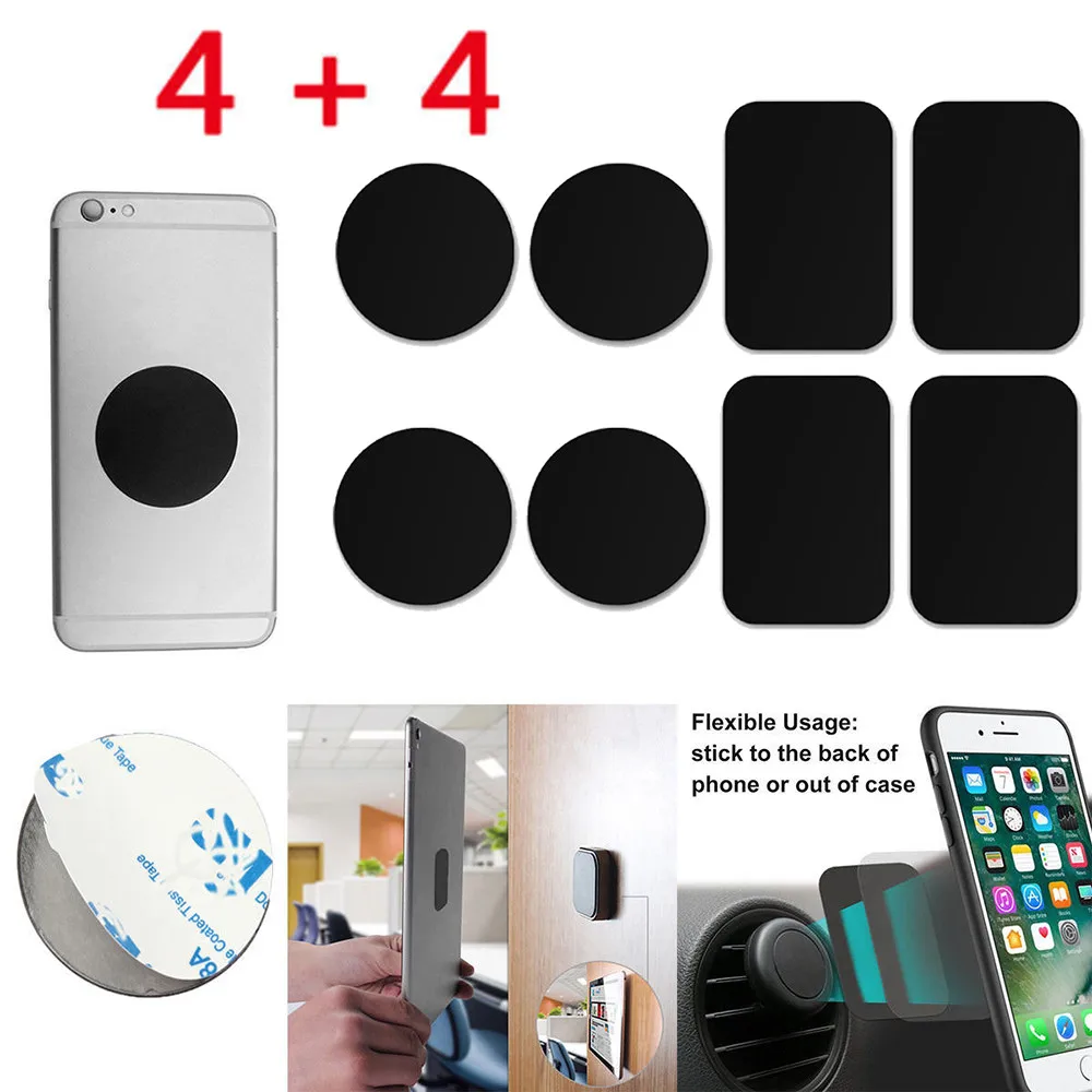 Magnetic phone holder 8-PACK metal sheet adhesive paper instead of mobile holder replacement for instrument panel, vent, CD slot
Magnetic phone holder 8-PACK metal sheet adhesive paper instead of mobile holder replacement for instrument panel, vent, CD slot