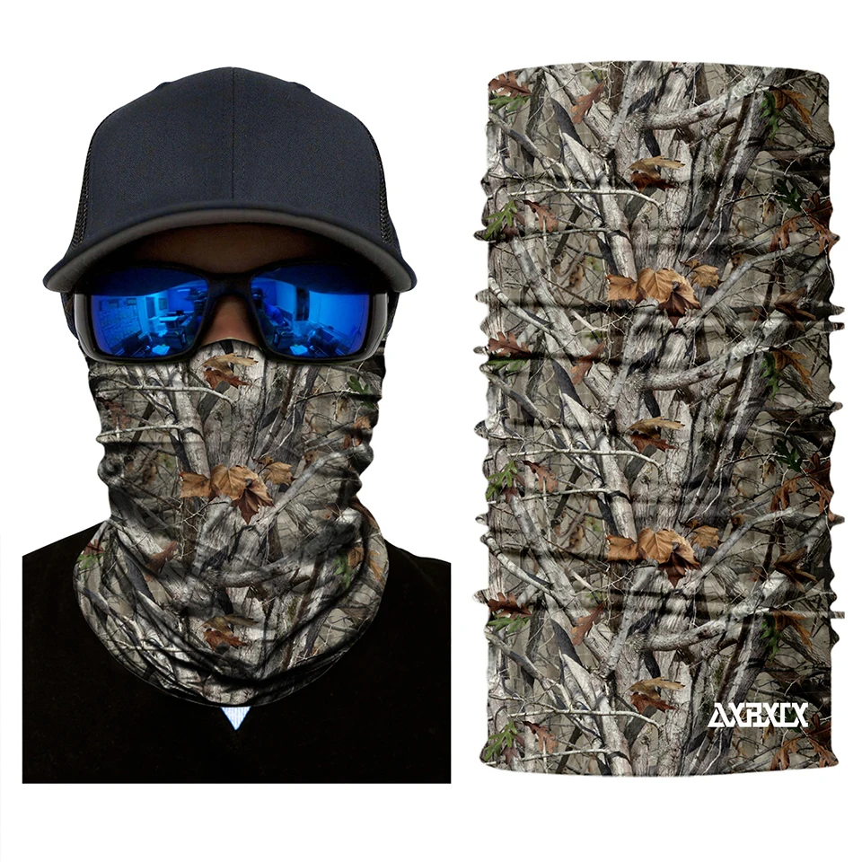 3D Jungle Tree Camo Neck Gaiter Face Shield Bandana Mask Sadoun.com
