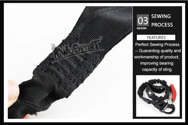 military gear hunting accessories airsoft molle system tactical elastic safety sling Lanyard Line for climbing HT17-004 (8)