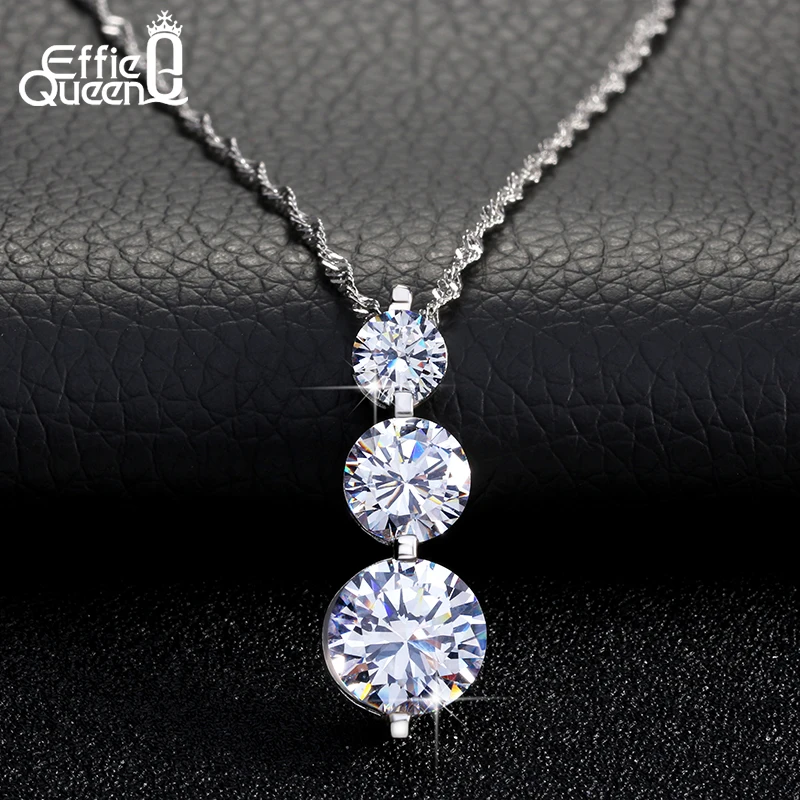 Effie Queen Charms Hearts and Arrows Cut Austrian Zircon Pendant Necklace Round Shape Bright Crystal Necklaces Wholesale DN99
Effie Queen Charms Hearts and Arrows Cut Austrian Zircon Pendant Necklace Round Shape Bright Crystal Necklaces Wholesale DN99