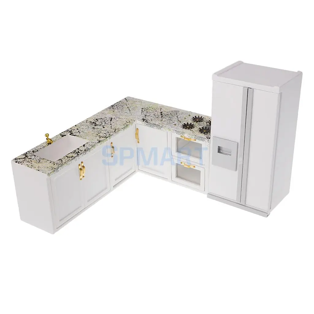 1:12 Wooden Dollhouse Miniature Kitchen Cabinet Fridge Refrigerator Set for Dolls House Furniture Decoration Accs Model Toys
1:12 Wooden Dollhouse Miniature Kitchen Cabinet Fridge Refrigerator Set for Dolls House Furniture Decoration Accs Model Toys