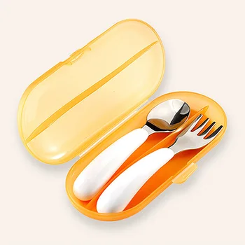 Portable Non-slip Children's Fork Spoon Baby Utensil Spoon Fork Set Stainless Steel Feeding Training Spoon Dropshiping
Portable Non-slip Children's Fork Spoon Baby Utensil Spoon Fork Set Stainless Steel Feeding Training Spoon Dropshiping
