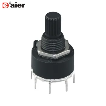 4PCS Plastic Roatry Switch with 15MM Length M9X0.75 18 Teeth Knurl Shaft 2 Pole 4 Postion/1 Pole 8 Position With PCB Terminals
4PCS Plastic Roatry Switch with 15MM Length M9X0.75 18 Teeth Knurl Shaft 2 Pole 4 Postion/1 Pole 8 Position With PCB Terminals
