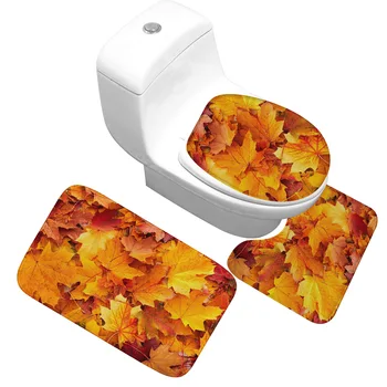 Golden Maple Leaf Bath Mat 3 Pieces/Set Home Bathroom Decorate Toilet Cover Absorbent Floor Mats Non-slip Bathroom Rugs
Golden Maple Leaf Bath Mat 3 Pieces/Set Home Bathroom Decorate Toilet Cover Absorbent Floor Mats Non-slip Bathroom Rugs