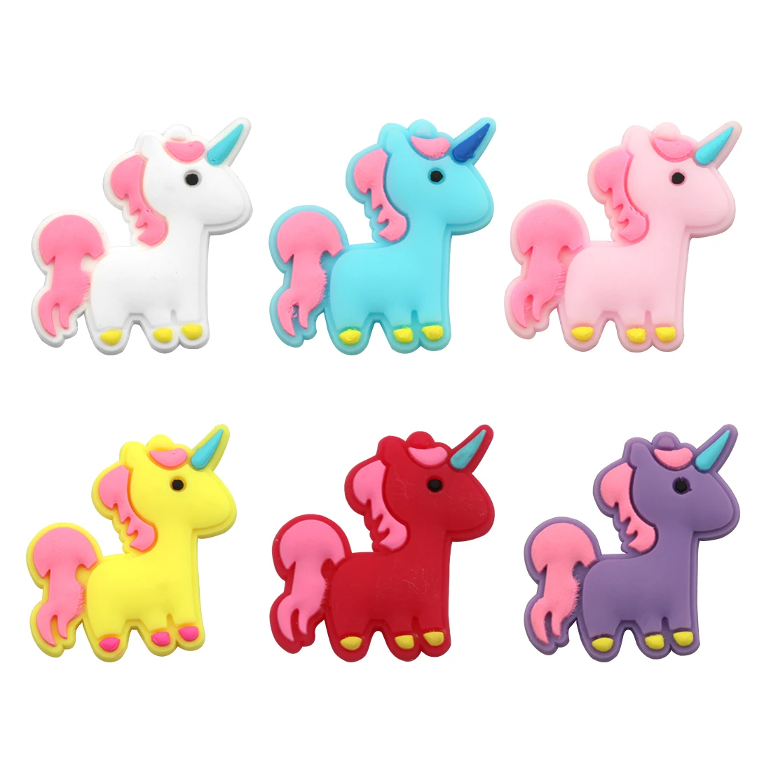 10 Pcs/lot Unicorn PVC DIY Hair Accessories New Design Cute Soft Rubber Animal Pattern Bright Color Children Handmade Hair Claws
10 Pcs/lot Unicorn PVC DIY Hair Accessories New Design Cute Soft Rubber Animal Pattern Bright Color Children Handmade Hair Claws