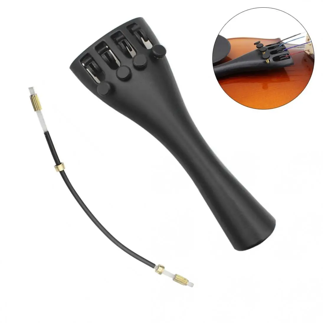 3/4 4/4 Violin Parts Kit with Aluminum Alloy Tailpiece 4 Fine Tuners and Tail Rope for Musical Instrument Accessories
3/4 4/4 Violin Parts Kit with Aluminum Alloy Tailpiece 4 Fine Tuners and Tail Rope for Musical Instrument Accessories