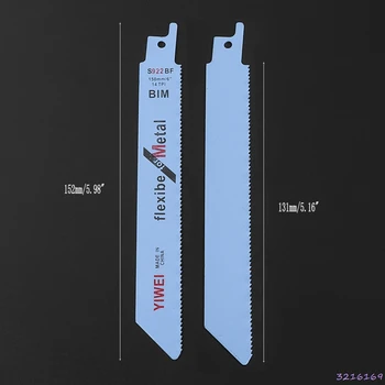 2pcs Durable BIM S922BF 152mm 6'' Reciprocating Saw Blade For Cutting Metal Wood-29#
2pcs Durable BIM S922BF 152mm 6'' Reciprocating Saw Blade For Cutting Metal Wood-29#