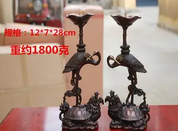 Chinese fine gold sculpture Buddhist bronze Candlestick dragon turtle statue Red Crowned Crane sculpture
Chinese fine gold sculpture Buddhist bronze Candlestick dragon turtle statue Red Crowned Crane sculpture