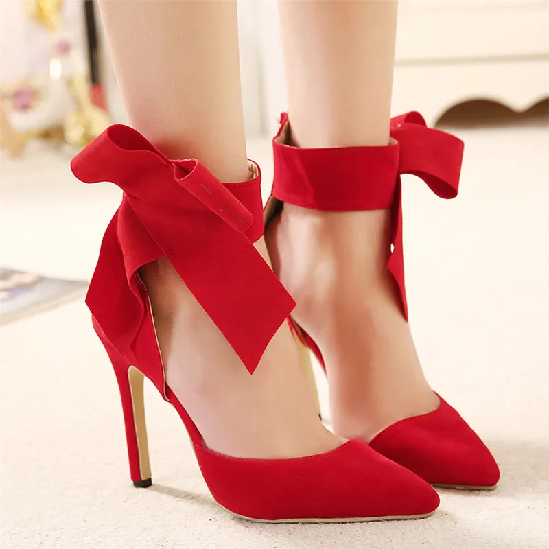 10CM Sexy Ladies High Heels Bow Pointed Shoes Women Stiletto Blue/Red/Green/Pink Shoes Woman High Heel Wedding Shoes Bride Pumps
10CM Sexy Ladies High Heels Bow Pointed Shoes Women Stiletto Blue/Red/Green/Pink Shoes Woman High Heel Wedding Shoes Bride Pumps
