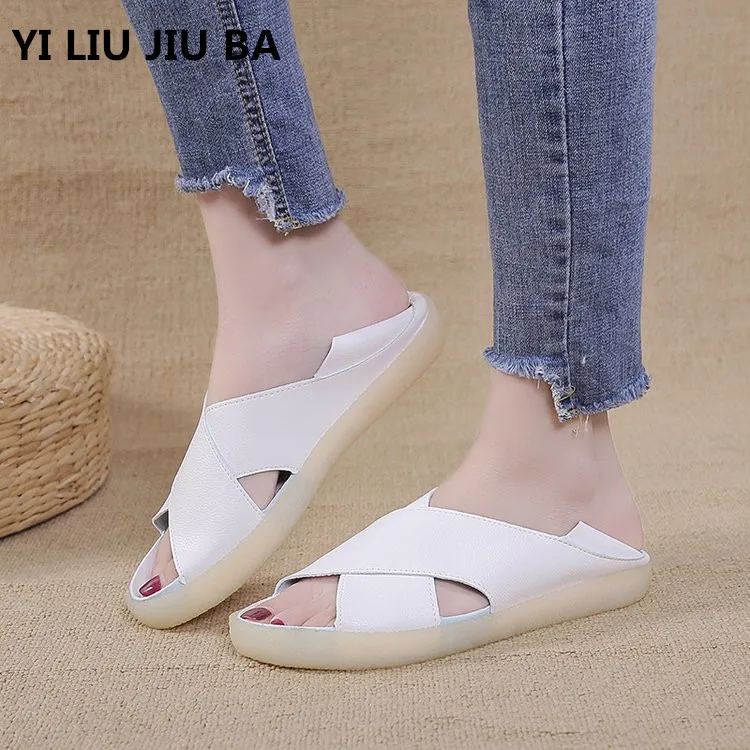 Women Sandals 2019 Summer Casual Women Shoes Leather Ladies Flat Sandal Soft Bottom Slip On Sandals Handmade Woman Sandals **710
Women Sandals 2019 Summer Casual Women Shoes Leather Ladies Flat Sandal Soft Bottom Slip On Sandals Handmade Woman Sandals **710